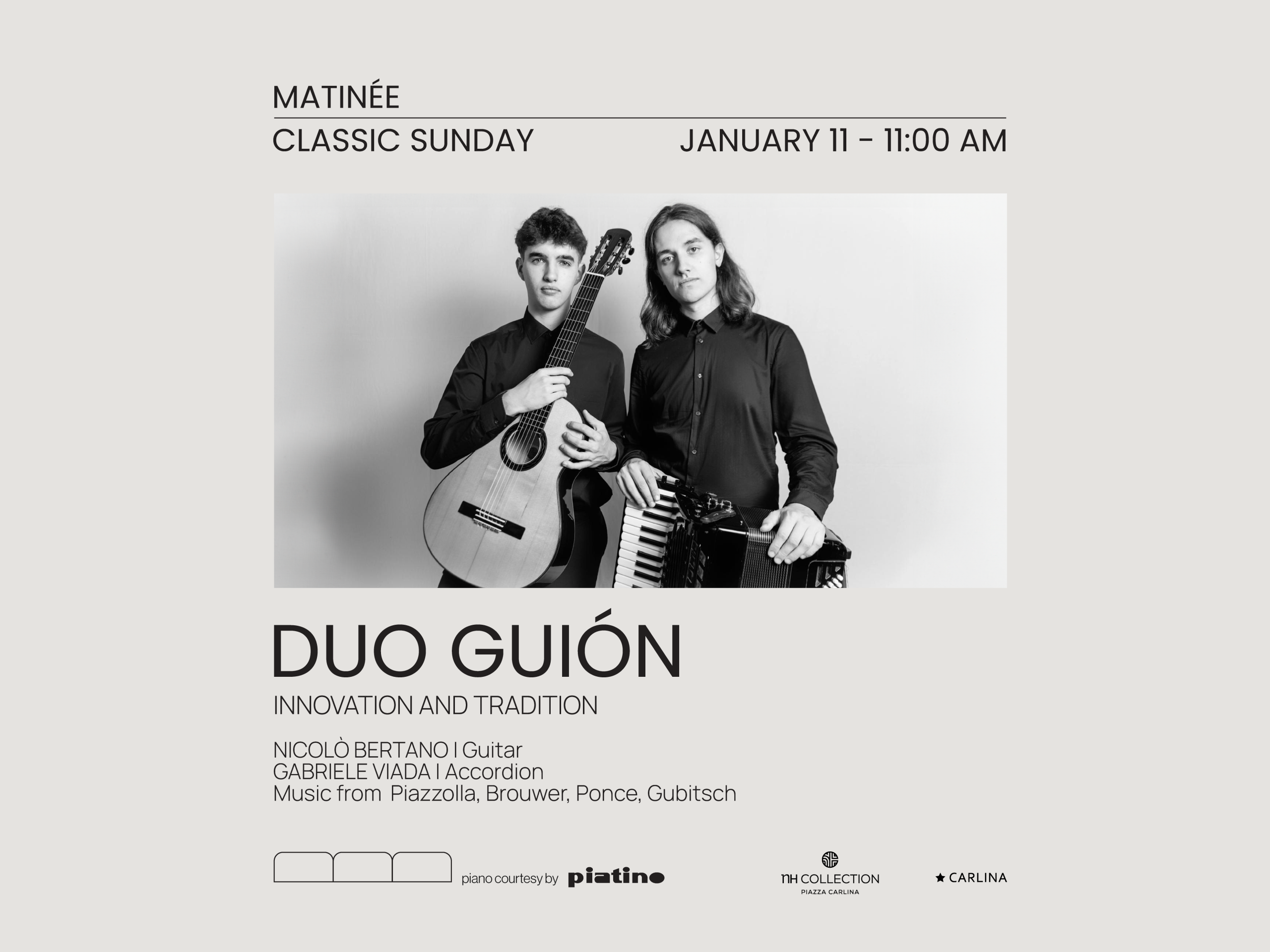 MATINEE 11.01 INNOVATION AND TRADITION