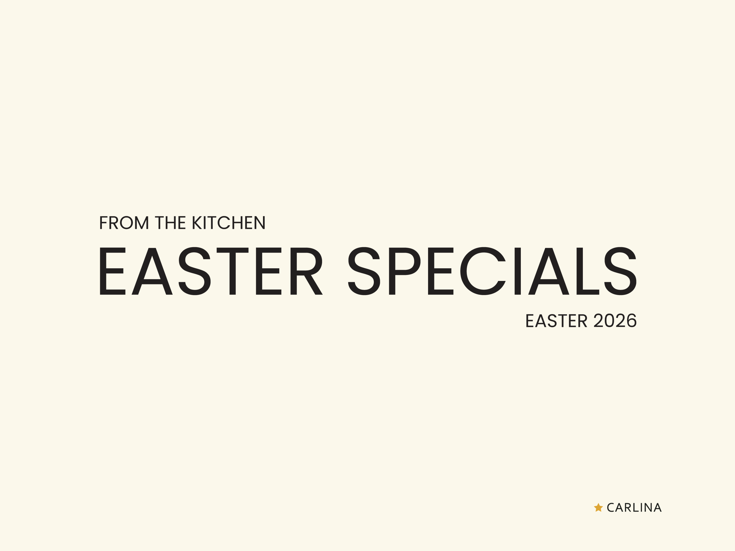 EASTER SPECIALS 2026